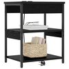 vidaXL Nachttisch Schwarz Eichen-Optik 41 x 31 x 51 cm Holzwerkstoff
