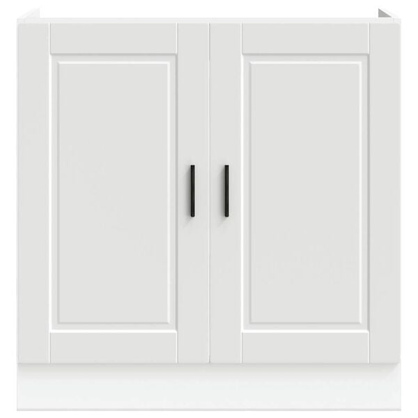vidaXL Spülenunterschrank Porto Weiß 80x46x81,5 cm Holzwerkstoff
