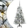 vidaXL K&uuml;nstlicher klappbarer Weihnachtsbaum Gr&uuml;n und Wei&szlig; 120 cm