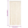 vidaXL Fliegenvorhang Beige und Weiß 90x220 cm Chenille