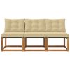 vidaXL 3 St&uuml;ck Outdoor Mittelsofa
