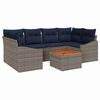 vidaXL Gartensofa-set 7 pcs Grau und Marineblau Poly-Rattan