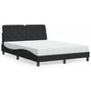vidaXL Bett mit Matratze Schwarz 120x200 cm Samt