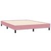 vidaXL Boxspringbett mit Matratze Rosa 140x210 cm Samt
