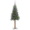 vidaXL Schlanker Weihnachtsbaum mit 150 LEDs mit St&auml;nder Gr&uuml;n 150 cm
