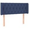 vidaXL Kopfteil mit Ohren Blau 93x16x78/88 cm Stoff