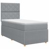 vidaXL Boxspringbett mit Matratze Hellgrau 80 x 200 cm Stoff