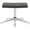 vidaXL Relaxsessel mit Hocker Dunkelgrau Samt und PVC