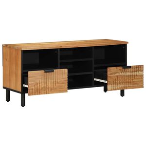 vidaXL TV-Schr&auml;nk mit Regal Braun 100 x 33,5 x 46 cm Massivholz Mango