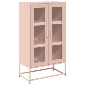 vidaXL Highboard Rosa 68x39x123 cm Stahl
