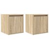 vidaXL Wand-Nachttische 2 Stk. Sonoma-Eiche 38x34x40 cm
