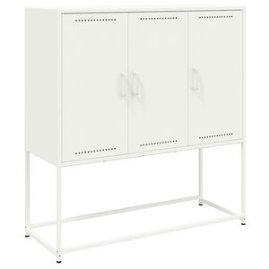 vidaXL Highboard Wei&szlig; 100,5x39x107 cm Stahl