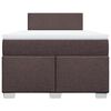 vidaXL Boxspringbett mit Matratze Dunkelbraun 120x200 cm Stoff