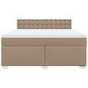 vidaXL Boxspringbett Matratze Cappuccino-Braun 180x200 cm Kunstleder