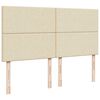 vidaXL Boxspringbett mit Matratze Creme 180x200 cm Stoff