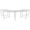 vidaXL Baumbank 4-Sitzanzahl 160 x 80 x 44 cm Stahl Antik Wei&szlig;