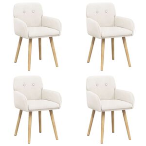 vidaXL Esszimmerst&uuml;hle 4 stk. Boucl&eacute; Creme 59 x 56,5 x 85 cm