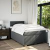 vidaXL Boxspringbett mit Matratze Dunkelgrau 120x200 cm Stoff