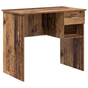 vidaXL Schreibtisch mit Regal Altholz 90 x 49 x 75 cm Holzwerkstoff
