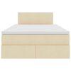 vidaXL Aufbewahrungsbett mit Matratze Creme 120 x 200 cm Holzwerkstoff