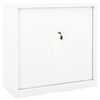 vidaXL Schrank mit Schiebet&uuml;r Wei&szlig; 90x40x90 cm Stahl