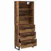 vidaXL Highboard Altholz 69,5 x 34 x 180 cm Holzwerkstoff