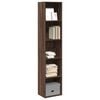 vidaXL Bücherregal Braun Eichen-Optik 40x30x189 cm Holzwerkstoff