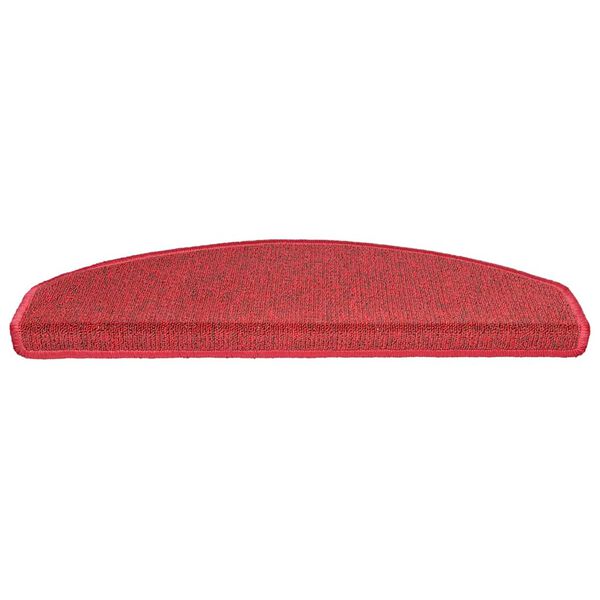 vidaXL Stufenmatten 30 Stk. 65x24x4 cm Rot Halbrund Gro&szlig;