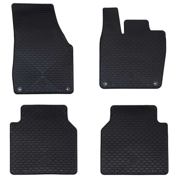 vidaXL Autofu&szlig;matte 4 pcs Schwarz Geeignet f&uuml;r VW ID.7 2023- Gummi