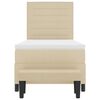 vidaXL Boxspringbett mit Matratze mit Kopfteil Creme 80 x 200 cm Stoff