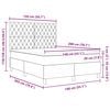 vidaXL Boxspringbett mit Matratze Hellgrau 140 x 200 cm Samt