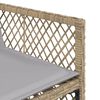 vidaXL 5-tlg. Garten-Essgruppe mit Kissen Beige Poly Rattan