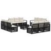 vidaXL Gartensofa-set 13 stk. Schwarz Poly-Rattan