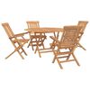 vidaXL Gartenset 5 stk. Braun Massivholz Teak