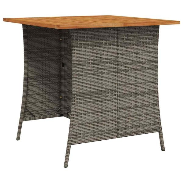 vidaXL 6-tlg. Garten-Sofagarnitur mit Kissen L-Form Grau Poly Rattan