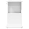 vidaXL Beistelltisch Mit Rad Wei&szlig; 40 x 35 x 60 cm Holzwerkstoff