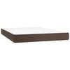 vidaXL Taschenfederkernmatratze Mittel Braun 140x190x20 cm Kunstleder