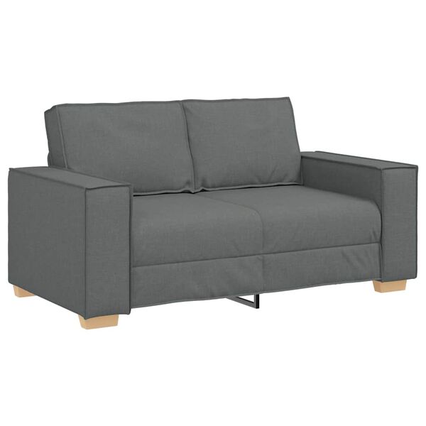 vidaXL 2-Sitzer Sofa Dunkelgrau 120 cm Stoff