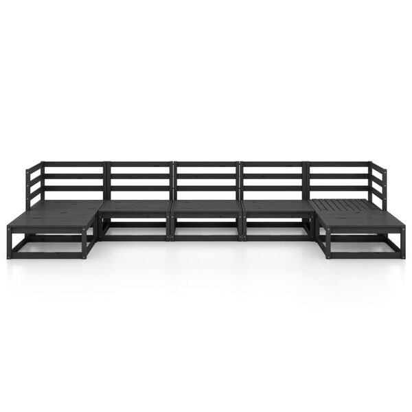 vidaXL 7-tlg. Garten-Lounge-Set Massivholz Kiefer