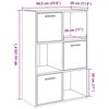 vidaXL B&uuml;cherschrank Artisan-Eiche 60,5x30x90 cm Holzwerkstoff