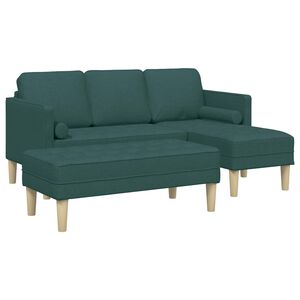 vidaXL Sofa Set 2 stk. Dunkelgr&uuml;n Polyester