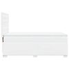 vidaXL Boxspringbett mit Matratze Weiß 100x200 cm Kunstleder