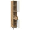 vidaXL Badezimmerschrank mit Speicher Artisan-Eiche 31,5 x 33 x 190 cm