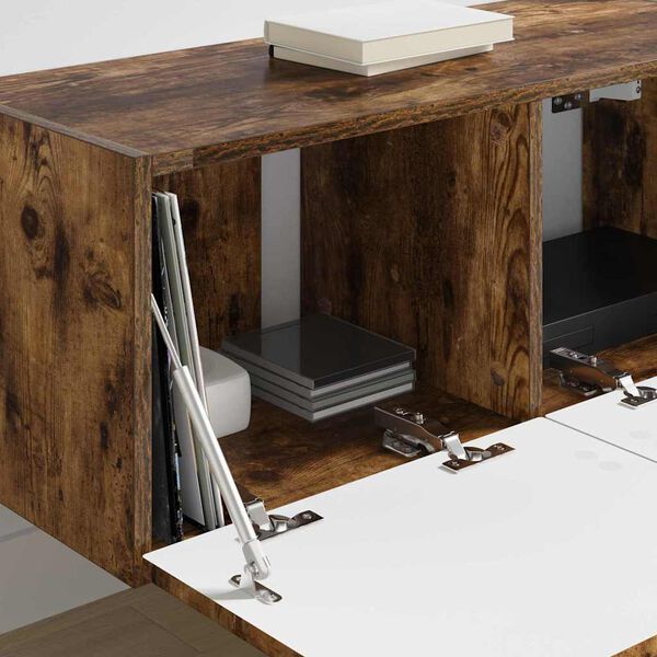 vidaXL TV-Wandschrank Ger&auml;ucherte Eiche 78,5 x 31 x 29,5 cm