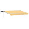 vidaXL Manueller Markisenrahmen mit LEDs Sand 4,5 x 3,5 m