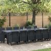 vidaXL Garten Essgruppe 15 pcs Anthrazit Polt Rattan