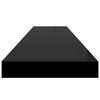 vidaXL Schweberegale 2 Stk. Hochglanz-Schwarz 120x23,5x3,8 cm MDF