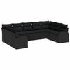 vidaXL Gartensofa-set 9 stk. Schwarz Poly-Rattan
