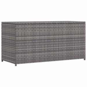 vidaXL Garten-Auflagenbox Grau 120x50x60 cm Poly Rattan