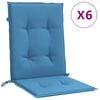 vidaXL Niedriglehner-Auflagen 6 Stk. Melange Blau 100x50x4 cm Stoff